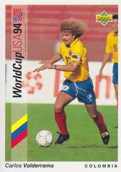 1993 Upper Deck World Cup Preview (English/German) #57 Carlos Valderrama Front