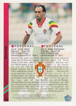 1993 Upper Deck World Cup Preview (English/German) #183 Semedo Back