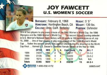 2000 Roox US Women's National Team #NNO Joy Fawcett Back