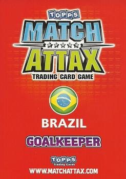 2010 Topps Match Attax England 2010 #NNO Julio Cesar Back