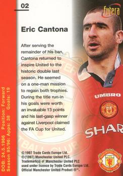1997 Futera Manchester United #02 Eric Cantona Back