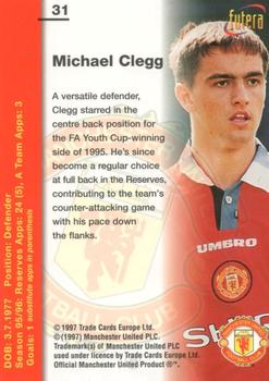1997 Futera Manchester United #31 Michael Clegg Back