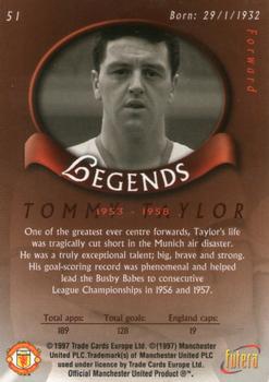 1997 Futera Manchester United #51 Tommy Taylor Back