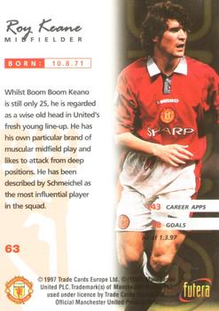 1997 Futera Manchester United #63 Roy Keane Back