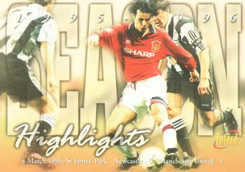 1997 Futera Manchester United #69 4 March 1996 St James Park Newcastle 0 Man Utd 1 Front
