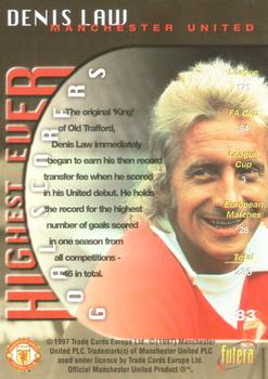 1997 Futera Manchester United #83 Denis Law Back