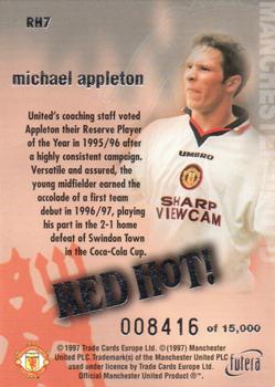 1997 Futera Manchester United - Red Hot Silver #RH7 Michael Appleton Back