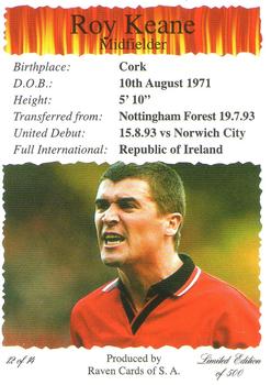 2000-01 Raven Cards Manchester United Red Devils #12 Roy Keane Back