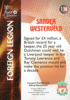 2000 Futera Fans Selection Liverpool #130 Sander Westerveld Back