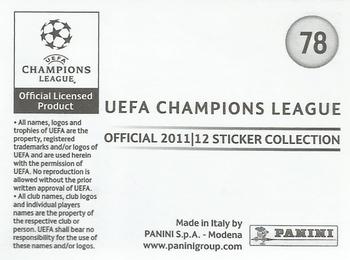 2011-12 Panini UEFA Champions League Stickers #78 Walter Samuel Back