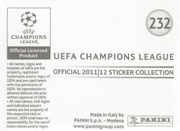 2011-12 Panini UEFA Champions League Stickers #232 Aly Cissokho Back