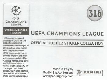 2011-12 Panini UEFA Champions League Stickers #316 Daniel Schwaab Back