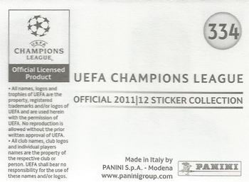 2011-12 Panini UEFA Champions League Stickers #334 Timothy Durwael Back