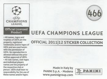 2011-12 Panini UEFA Champions League Stickers #466 Nuno Morais Back