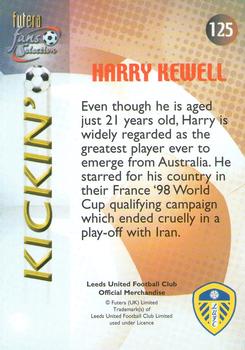 2000 Futera Fans Selection Leeds United #125 Harry Kewell Back