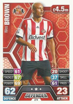 2013-14 Topps Match Attax Premier League #274 Wes Brown Front