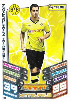 2013-14 Topps Match Attax Bundesliga #80 Henrikh Mkhitaryan Front