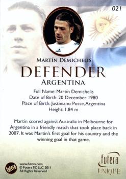 2011 Futera UNIQUE World Football #021 Martin Demichelis Back