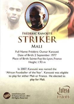 2011 Futera UNIQUE World Football #142 Frederic Kanoute Back