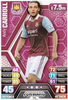 2013-14 Topps Match Attax Premier League - Preview Variations #360 Andy Carroll Front
