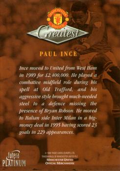 1999 Futera Platinum Manchester United Greatest #NNO Paul Ince Back