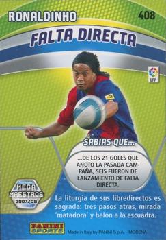 2007-08 Panini Megacracks #408 Ronaldinho Back