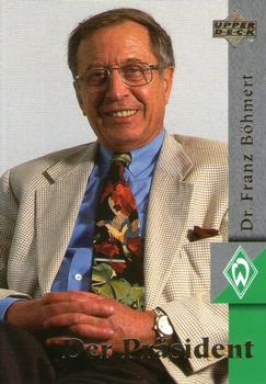 1997 Upper Deck Werder Bremen Box Set #28 Dr Franz Böhmert Front