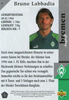 1997 Upper Deck Werder Bremen Box Set #9 Bruno Labbadia Back