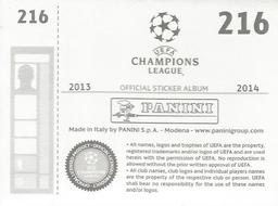 2013-14 Panini UEFA Champions League Stickers #216 Massimo Bruno Back