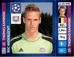 2013-14 Panini UEFA Champions League Stickers #218 Thomas Kaminski Front