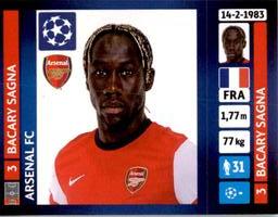 2013-14 Panini UEFA Champions League Stickers #402 Bacary Sagna Front