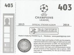2013-14 Panini UEFA Champions League Stickers #403 Thomas Vermaelen Back