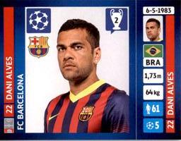 2013-14 Panini UEFA Champions League Stickers #546 Dani Alves Front
