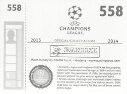 2013-14 Panini UEFA Champions League Stickers #558 Alexandre Song Back