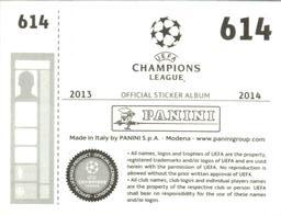 2013-14 Panini UEFA Champions League Stickers #614 Beram Kayal Back