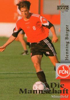 1997 Upper Deck 1 FC Nurnberg Box Set #8 Henning Burger Front