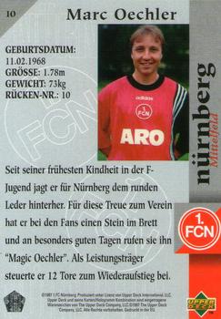 1997 Upper Deck 1 FC Nurnberg Box Set #10 Marc Oechler Back