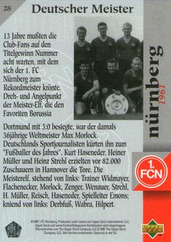 1997 Upper Deck 1 FC Nurnberg Box Set #28 Team Photo 1961 Back