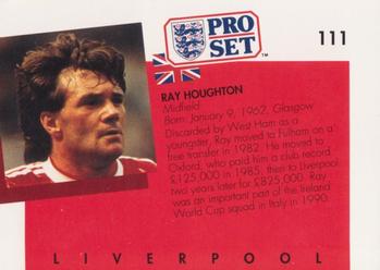 1990-91 Pro Set #111 Ray Houghton Back