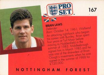 1990-91 Pro Set #167 Brian Laws Back