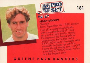 1990-91 Pro Set #181 Kenny Sansom Back
