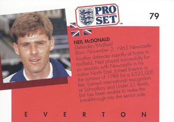 1990-91 Pro Set #79 Neil McDonald Back