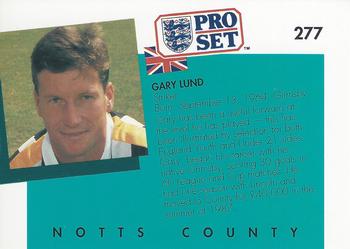 1990-91 Pro Set #277 Gary Lund Back