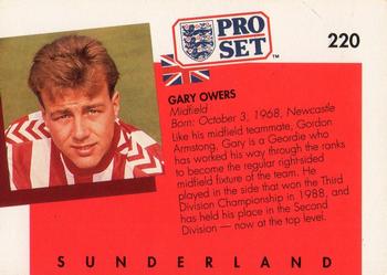 1990-91 Pro Set #220 Gary Owers Back