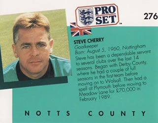 1990-91 Pro Set #276 Steve Cherry Back