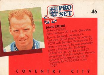 1990-91 Pro Set #46 David Speedie Back
