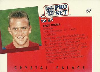 1990-91 Pro Set #57 Andy Thorn Back