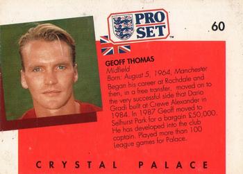 1990-91 Pro Set #60 Geoff Thomas Back