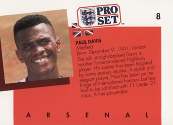 1990-91 Pro Set #8 Paul Davis Back