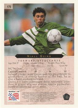 1994 Upper Deck World Cup Contenders English/Italian #175 Niall Quinn Back